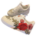 “Spiked Red Florals”